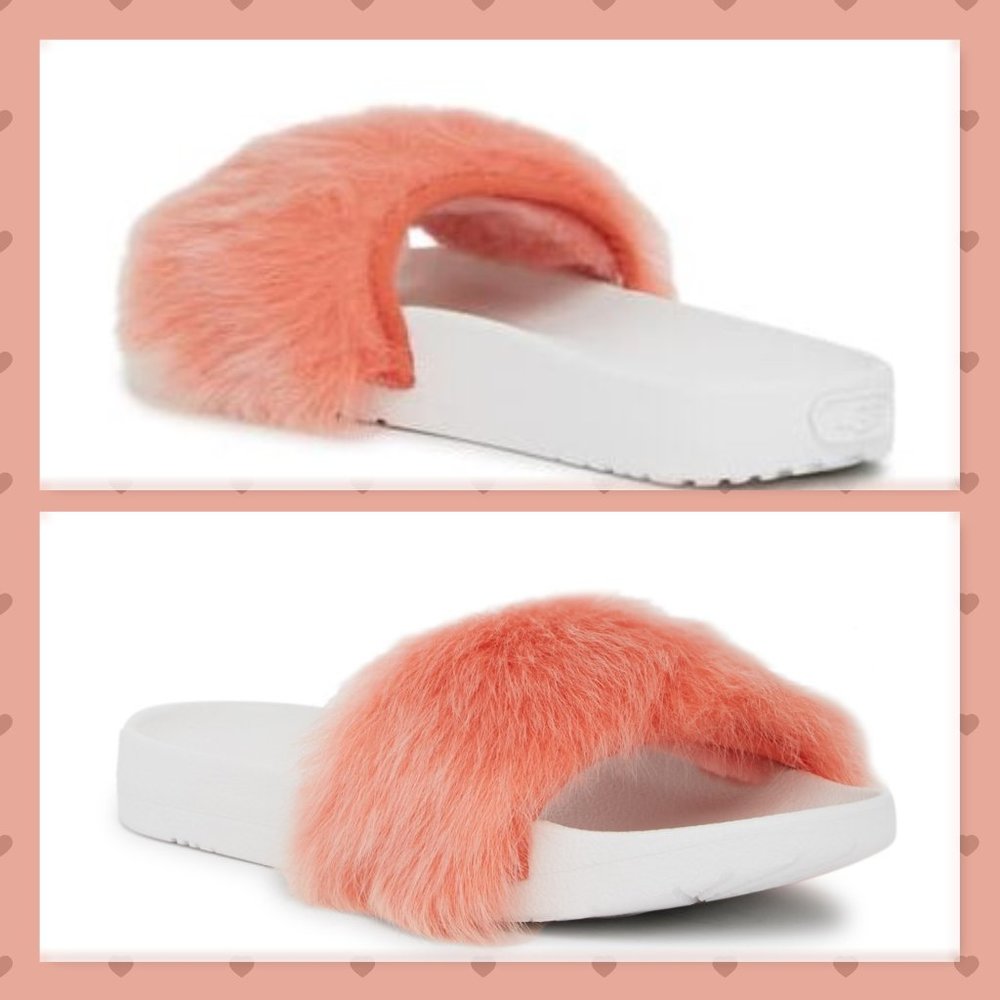 UGG Royale Genuine Dyed Lamb Fur Slide Sandal